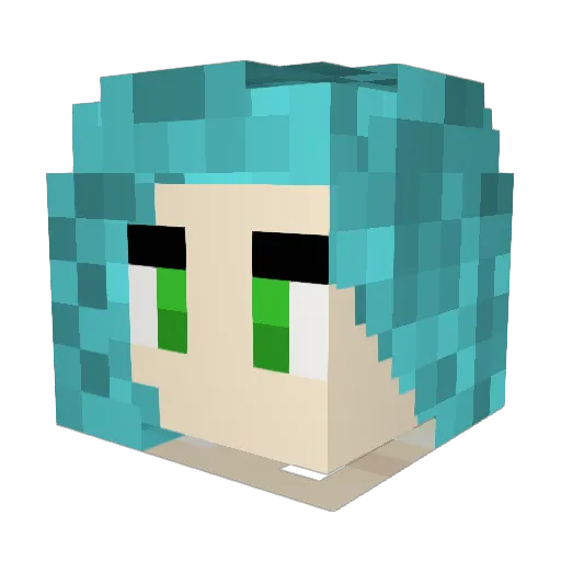horkpaw Minecraft avatar head, 3D render
