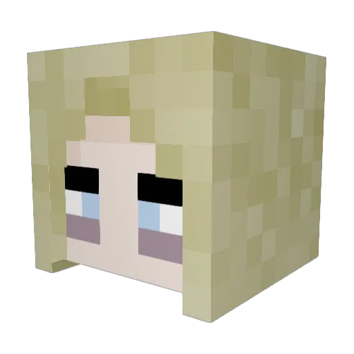 hornedglory Minecraft avatar head, 3D render