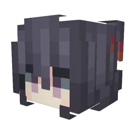 hornylilkitty Minecraft avatar head, 3D render