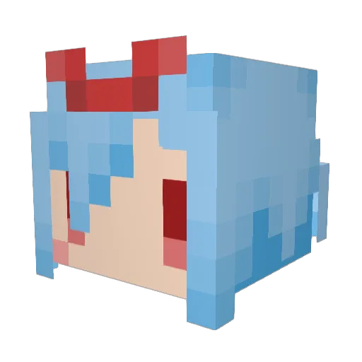 horo2 Minecraft avatar head, 3D render