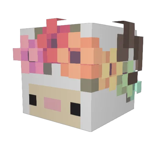 horoh Minecraft avatar head, 3D render