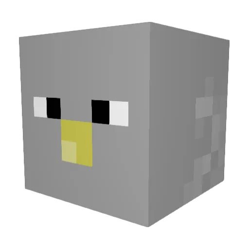 horororo Minecraft avatar head, 3D render