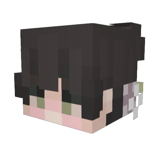 horrif Minecraft avatar head, 3D render