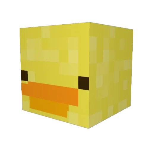 horrifiedduck Minecraft avatar head, 3D render