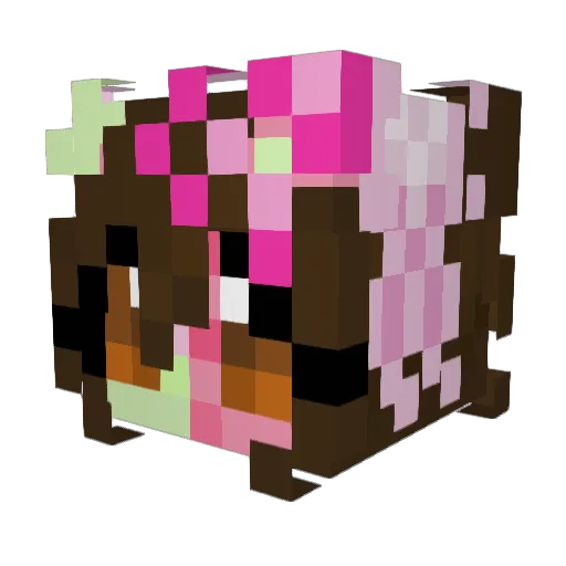 horrorscene Minecraft avatar head, 3D render