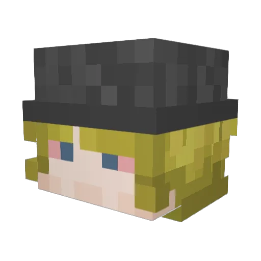 horrorspiele Minecraft avatar head, 3D render