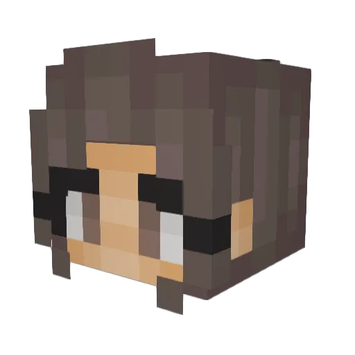 horseback1 Minecraft avatar head, 3D render