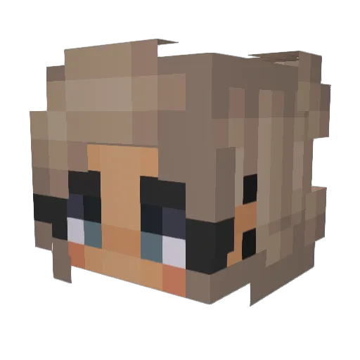 horsecappy Minecraft avatar head, 3D render