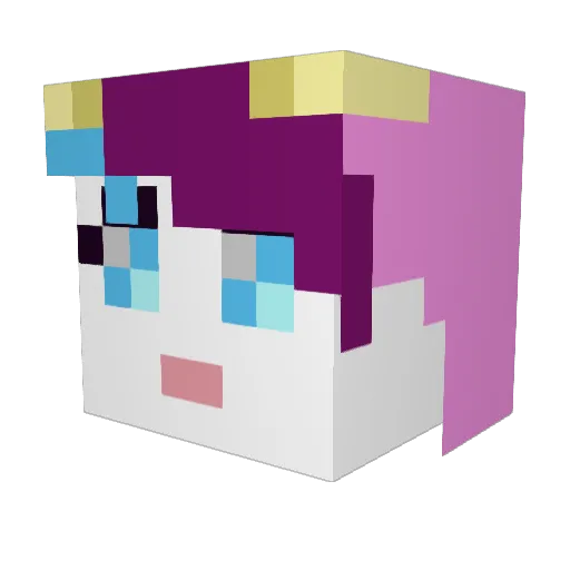 horsefang Minecraft avatar head, 3D render