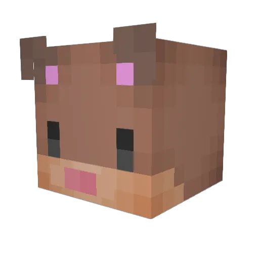 horsegal16 Minecraft avatar head, 3D render