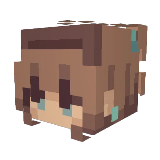 horsegrl900 Minecraft avatar head, 3D render
