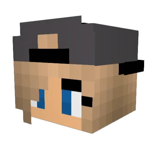 horserider04 Minecraft avatar head, 3D render