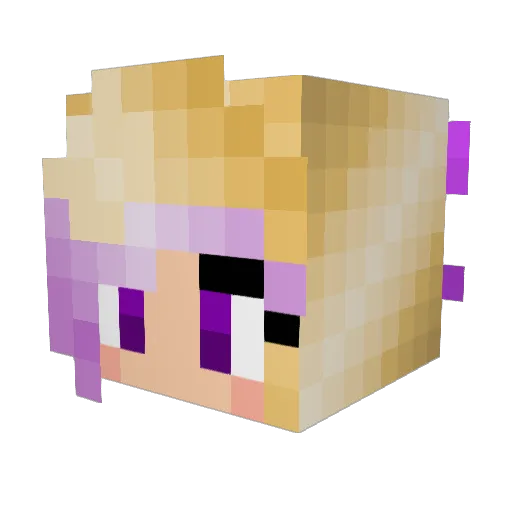 horses8 Minecraft avatar head, 3D render