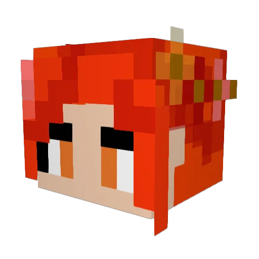 horsses Minecraft avatar head, 3D render