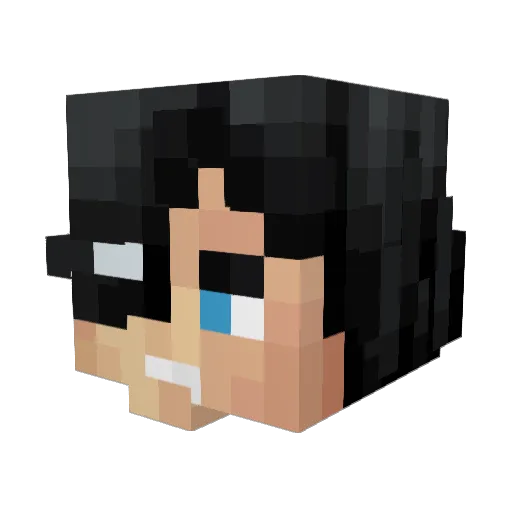 horutona Minecraft avatar head, 3D render