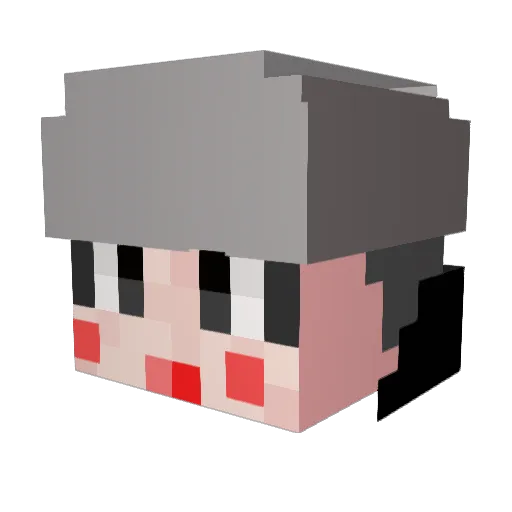 horuuup Minecraft avatar head, 3D render