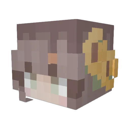 hosabee Minecraft avatar head, 3D render