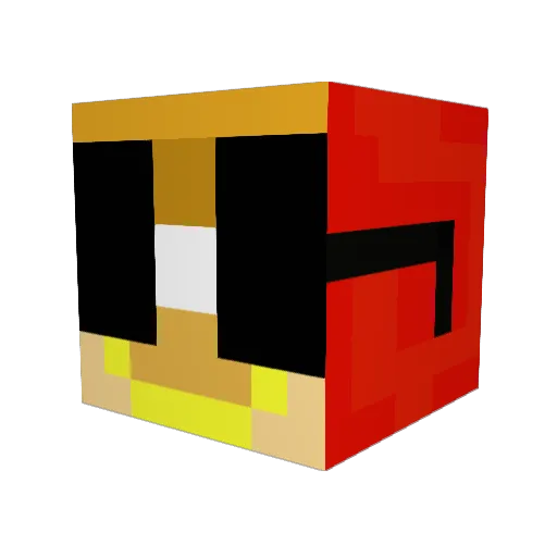 hosen Minecraft avatar head, 3D render