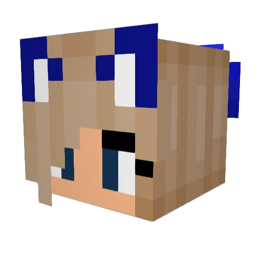 hoshi44 Minecraft avatar head, 3D render