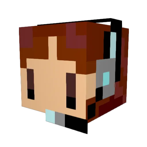hosiman Minecraft avatar head, 3D render
