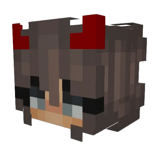 hosshari Minecraft avatar head, 3D render