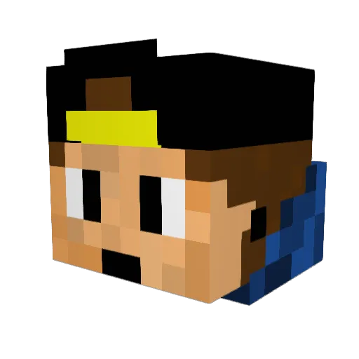 hosteck Minecraft avatar head, 3D render