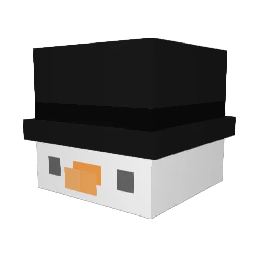 hostilegooose Minecraft avatar head, 3D render