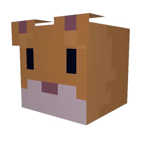 hostilelove Minecraft avatar head, 3D render