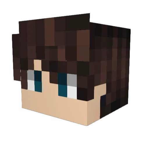 hostkillaa Minecraft avatar head, 3D render