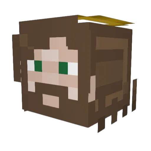 hotLightskin Minecraft avatar head, 3D render