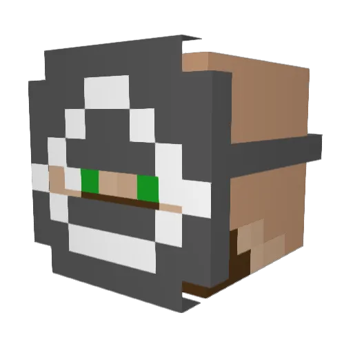 hotPLAYER Minecraft avatar head, 3D render