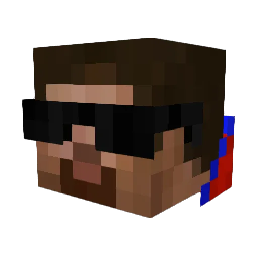 hot_gaz Minecraft avatar head, 3D render