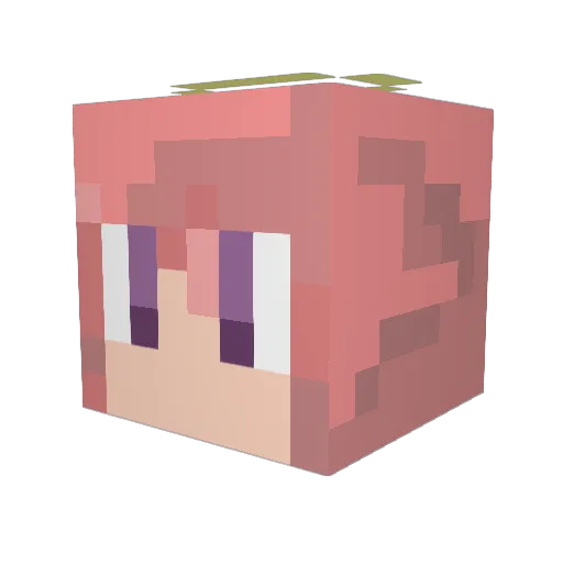 hotarudayo Minecraft avatar head, 3D render