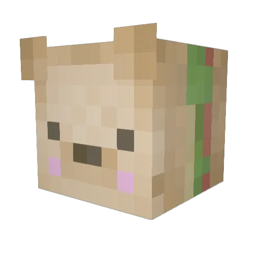 hotcheesenips Minecraft avatar head, 3D render