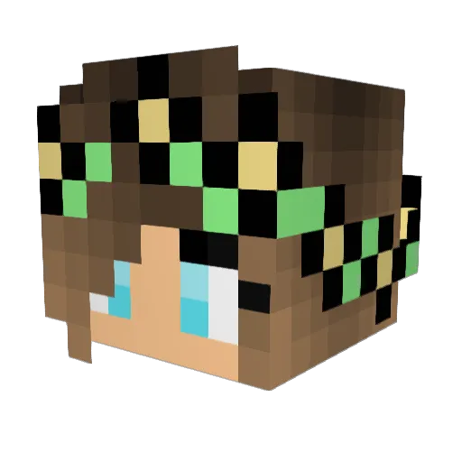 hotdog04 Minecraft avatar head, 3D render