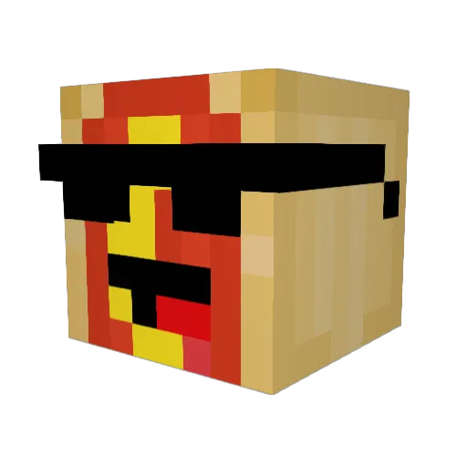 hotdogburger Minecraft avatar head, 3D render