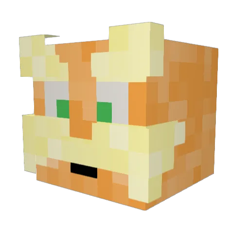 hotdogless Minecraft avatar head, 3D render
