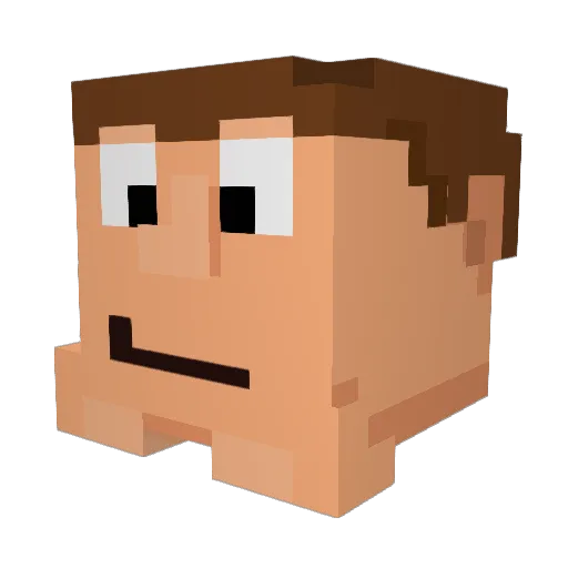 hotdogod Minecraft avatar head, 3D render