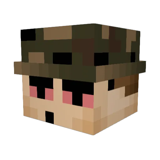 hotelzonasul Minecraft avatar head, 3D render