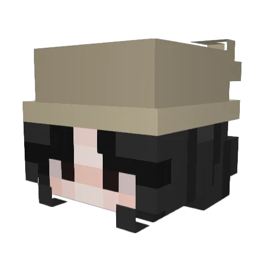 hotkimfan Minecraft avatar head, 3D render