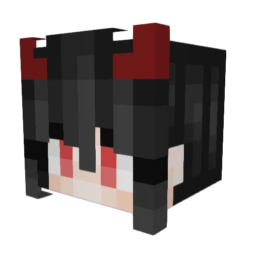 hotmama Minecraft avatar head, 3D render