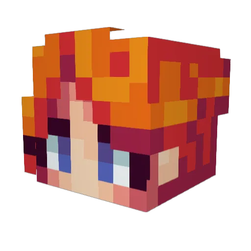 hotmeat89 Minecraft avatar head, 3D render