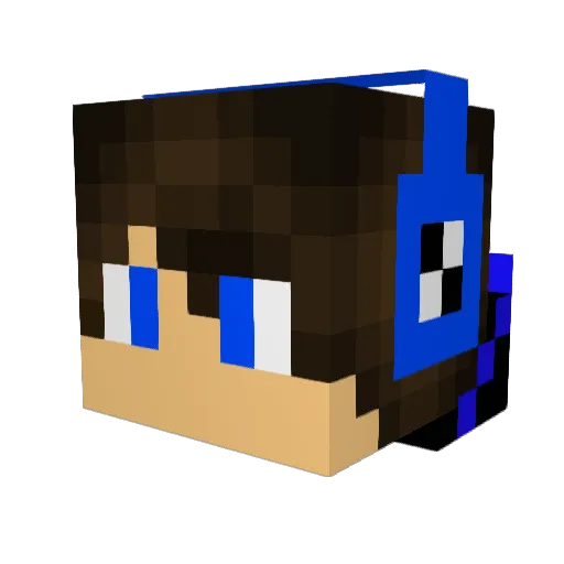 hotolau Minecraft avatar head, 3D render