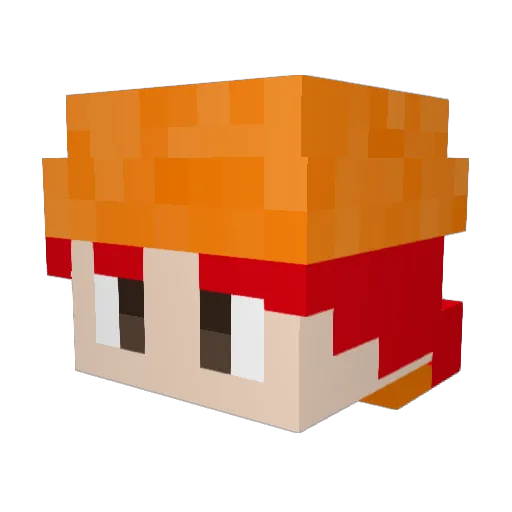 hotpocket285 Minecraft avatar head, 3D render