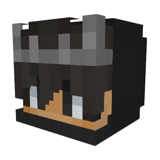 hotraptor Minecraft avatar head, 3D render