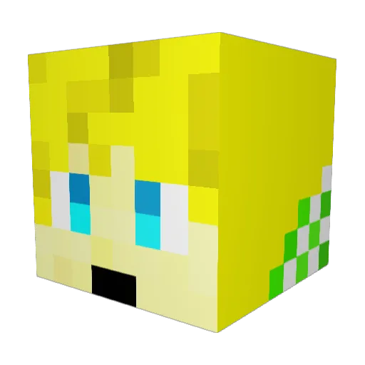 hotshot67 Minecraft avatar head, 3D render
