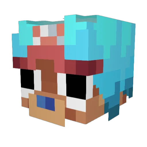 hottigerbabe Minecraft avatar head, 3D render
