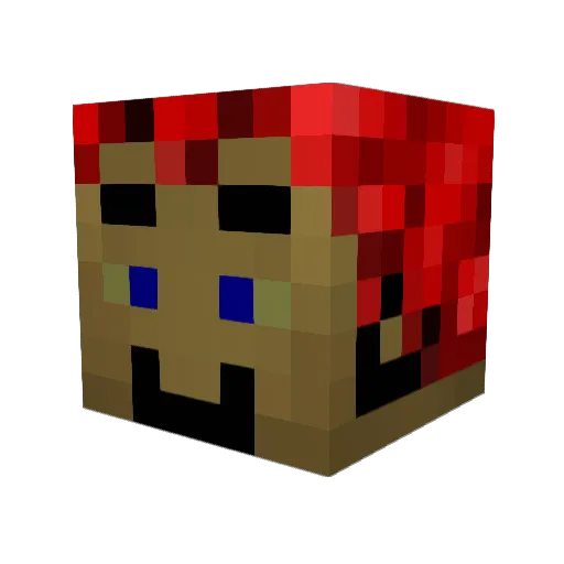 hotwin Minecraft avatar head, 3D render
