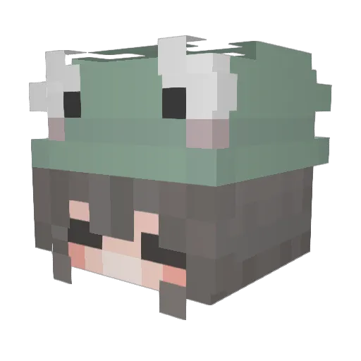 houheya Minecraft avatar head, 3D render