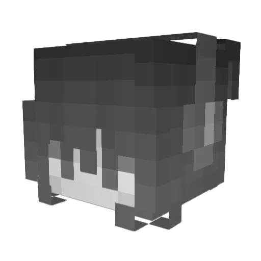 houkaikai Minecraft avatar head, 3D render